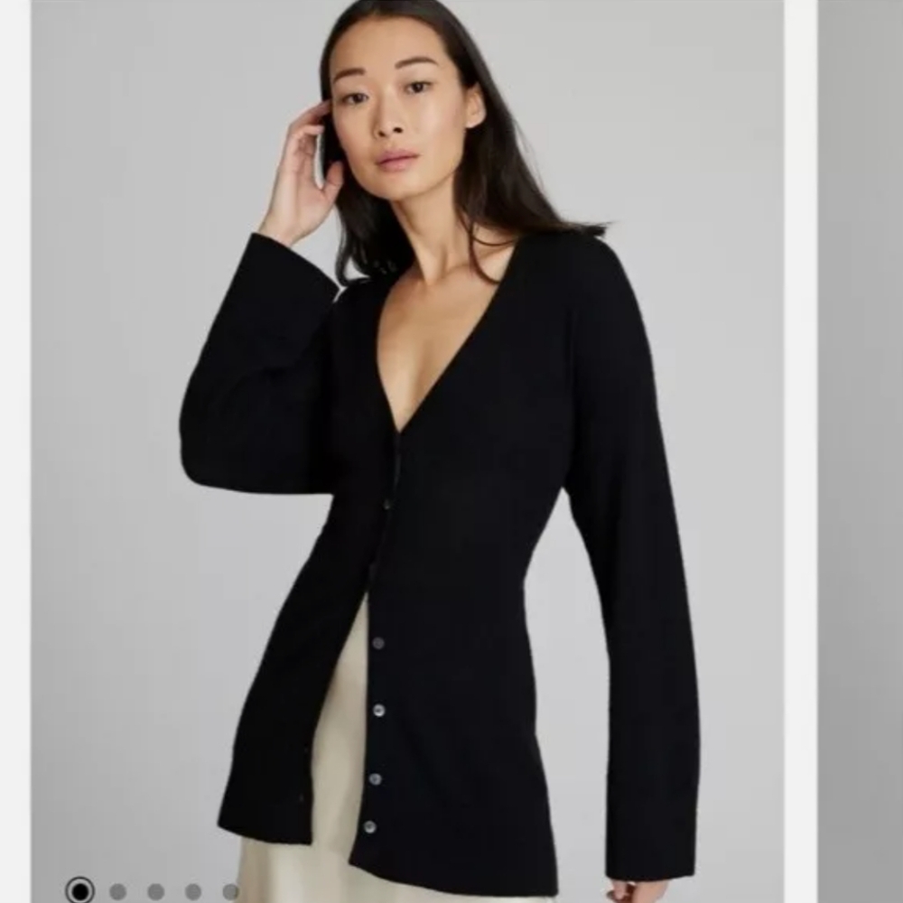 Club Monaco NWT XXS Black Lofty Cashmere Cardigan
